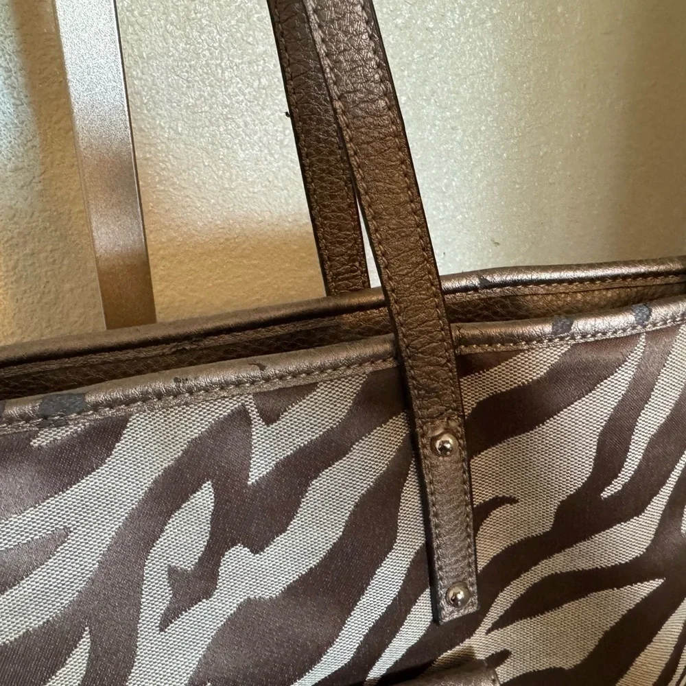 AK Anne Klein Zebra Print Tote Bag